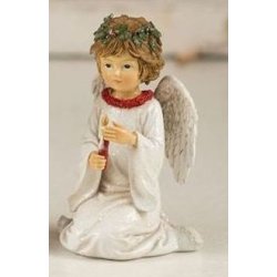 Englepiger knlende med grn krans - La Vida